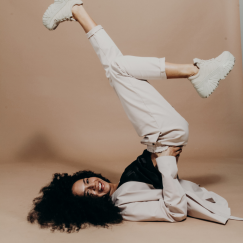Woman in a funny pose