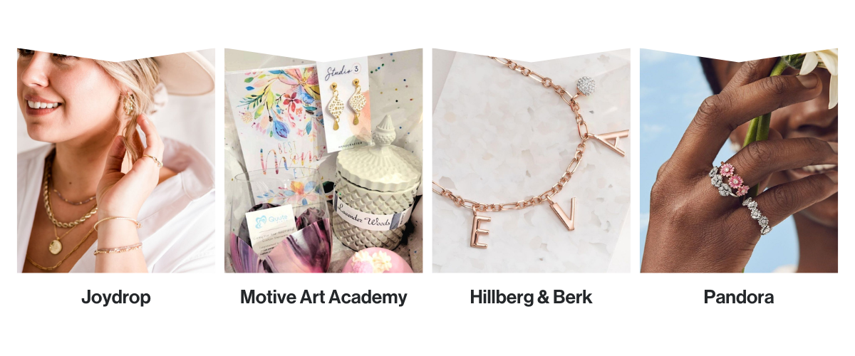 Jewellery ideas from Joydrop, Motive Art Academy, Hillberg & Berk and Pandora